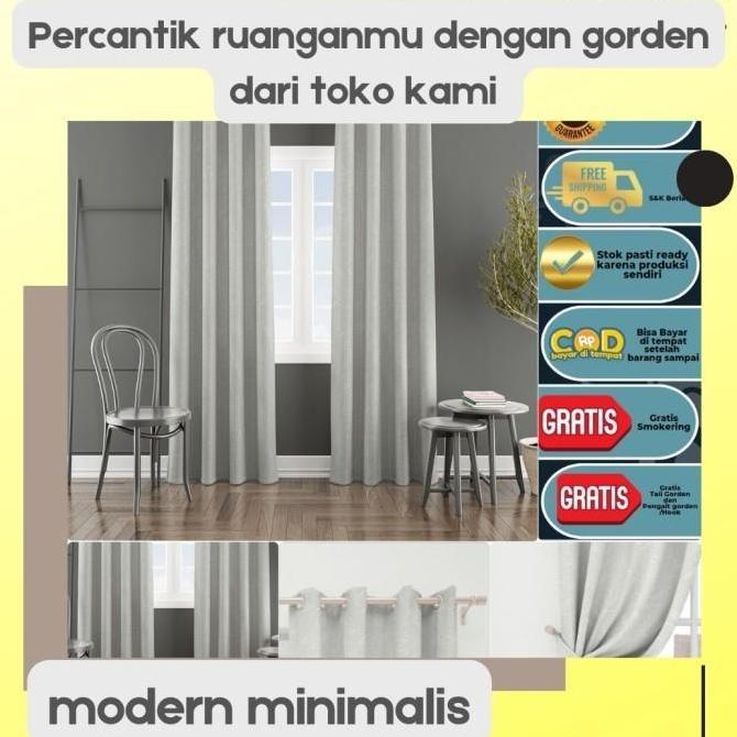 Gorden motif Polos embos/hordeng FREE HOOK dan TALI