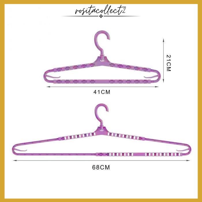 GANTUNGAN BAJU 1PCS HANGER PAKAIAN GANTUNGAN TARIK PANJANG PENDEK EXTENDED EXTEND LEBAR PANJANG RETR