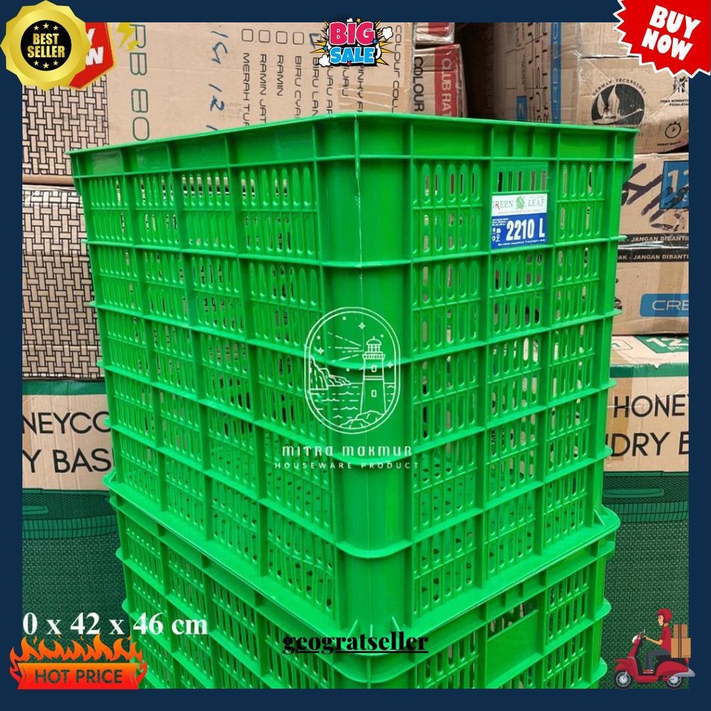 Container Box Industri Lubang 2212 2204 2206 2208 2210 L Keranjang Industrial Krat Terlaris
