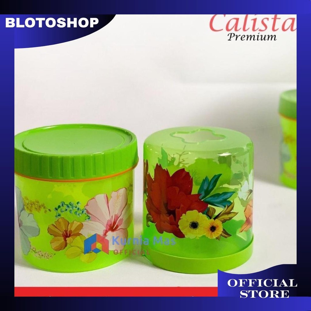 Toples Set Nampan Dan Tempat Tisu Calista Toples Motif Bung Toples Lebaran Tonam Tobaki Promo