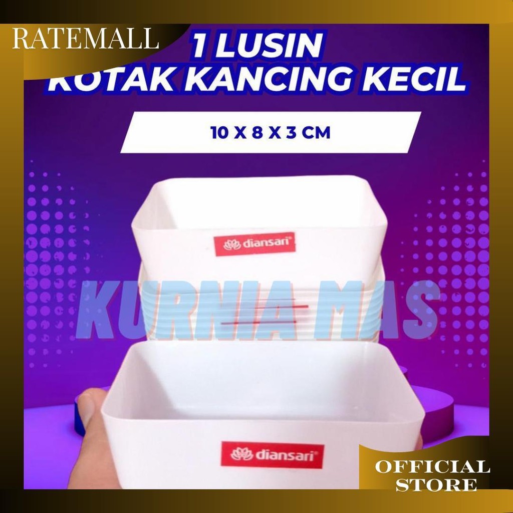 12 Pcs | Kotak Kancing Kecil Diansari Kotak Aksesoris Wadah Baut Kotak Display Etalase Promo 10.10