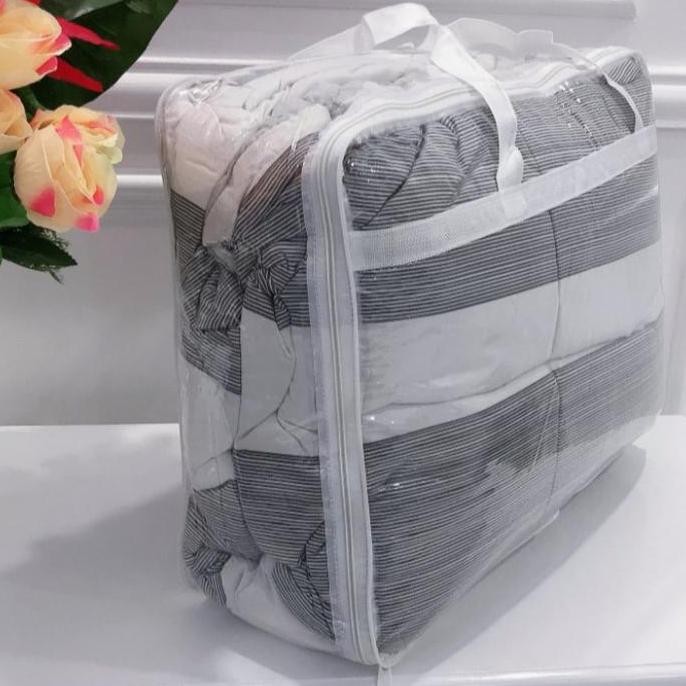 Tas Kantong Bedcover Plastik Mika Bening