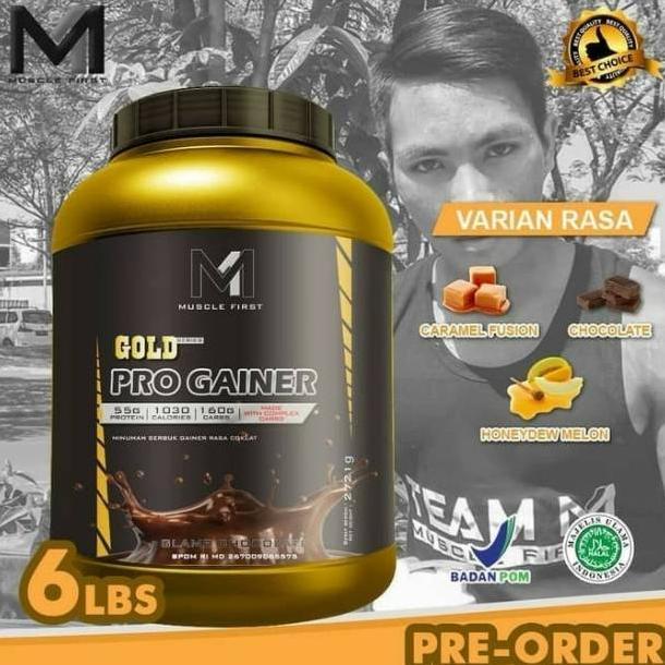Musclefirst Gold Pro Gainer 6 Lbs Susu Gym Menaikkan Berat Badan Original