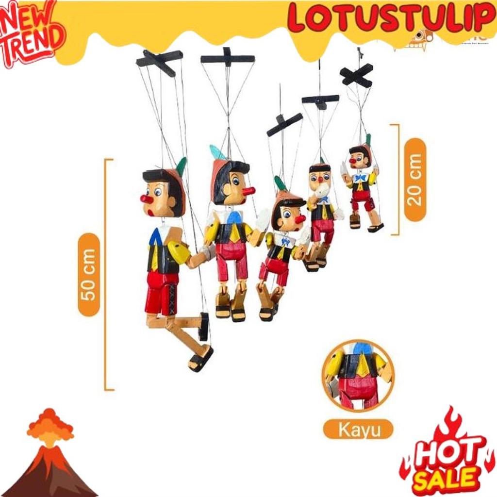 HotSale Boneka Pinokio - Pinokio - Pinokio Kayu - Mainan Pinokio - Pinokio Gantung - Tali - Dekorasi