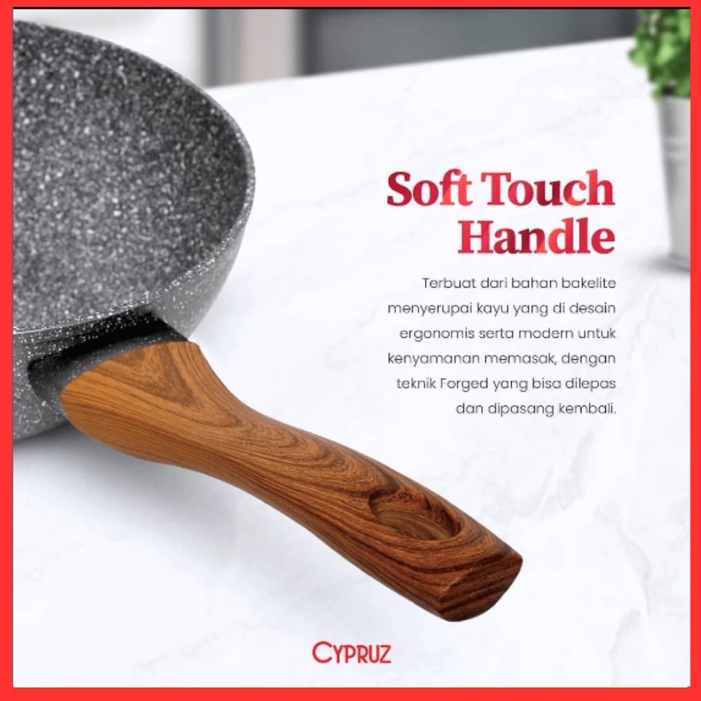 cypruz marble wok pan marble fry pan marble sauce pan marble grill pan tamagoyaki wajan anti lengket