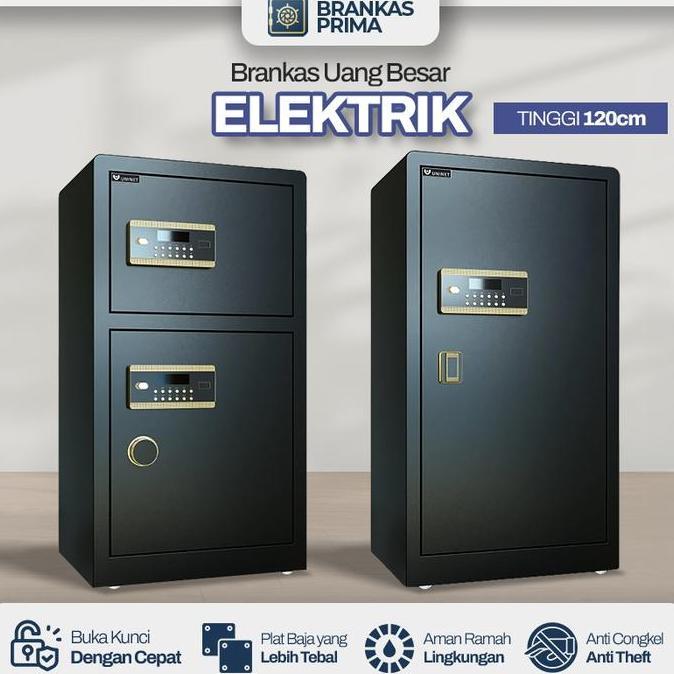 [READY STOCK] Brankas Elektrik Fingerprint dan Password Brangkas Besi Murah Anti Maling Ukuran 20 Sa