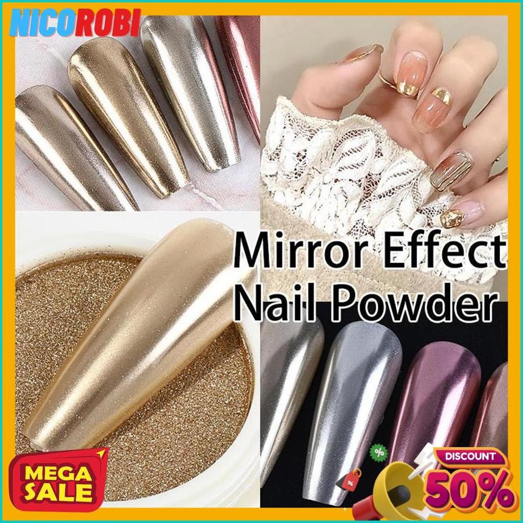 Cod Solid Chrome Powder Nail /Powder Silver Chrome Solid/ Powder Chrome Gold/ Gold Powder/ Silver Po