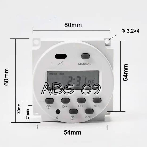 Timer Digital saklar otomatis alat on off lampu listrik AC220v AC 220v