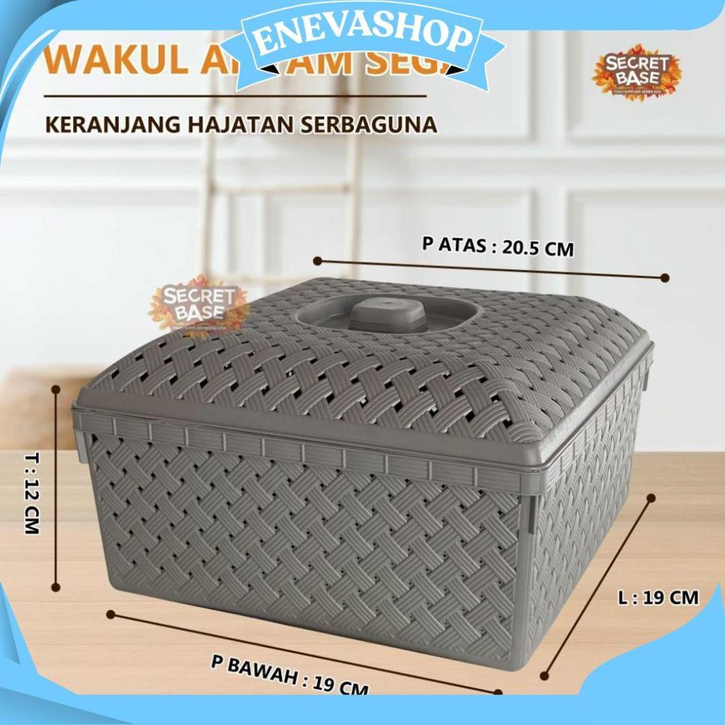 Wakul Anyam Segi - Besek Nasi Berkat Jaman Now / Keranjang Nasi Hajatan / Tempat Berkatan Unik Ori