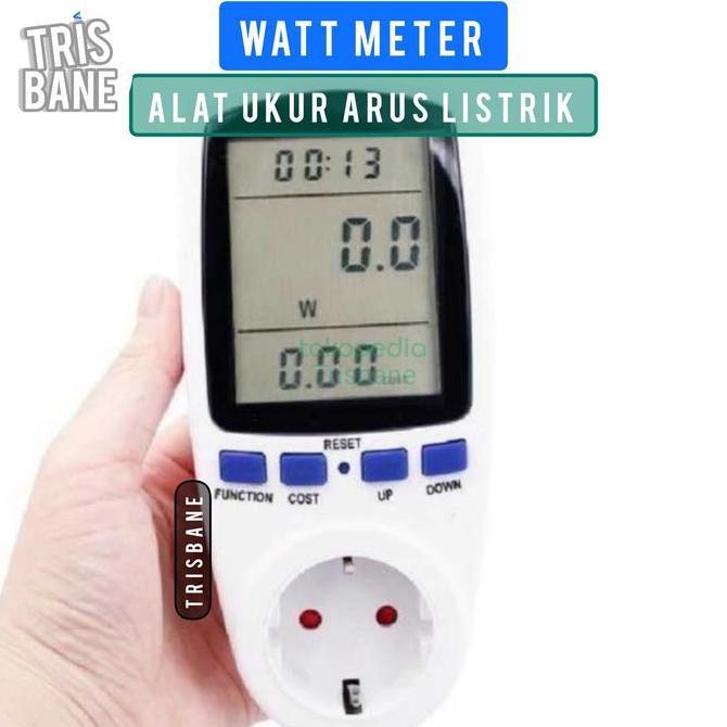 TERLARIS - Colokan Stop Kontak Alat Ukur Listrik Watt Meter KWh Penghemat Listrik Volt Ampere Timer 