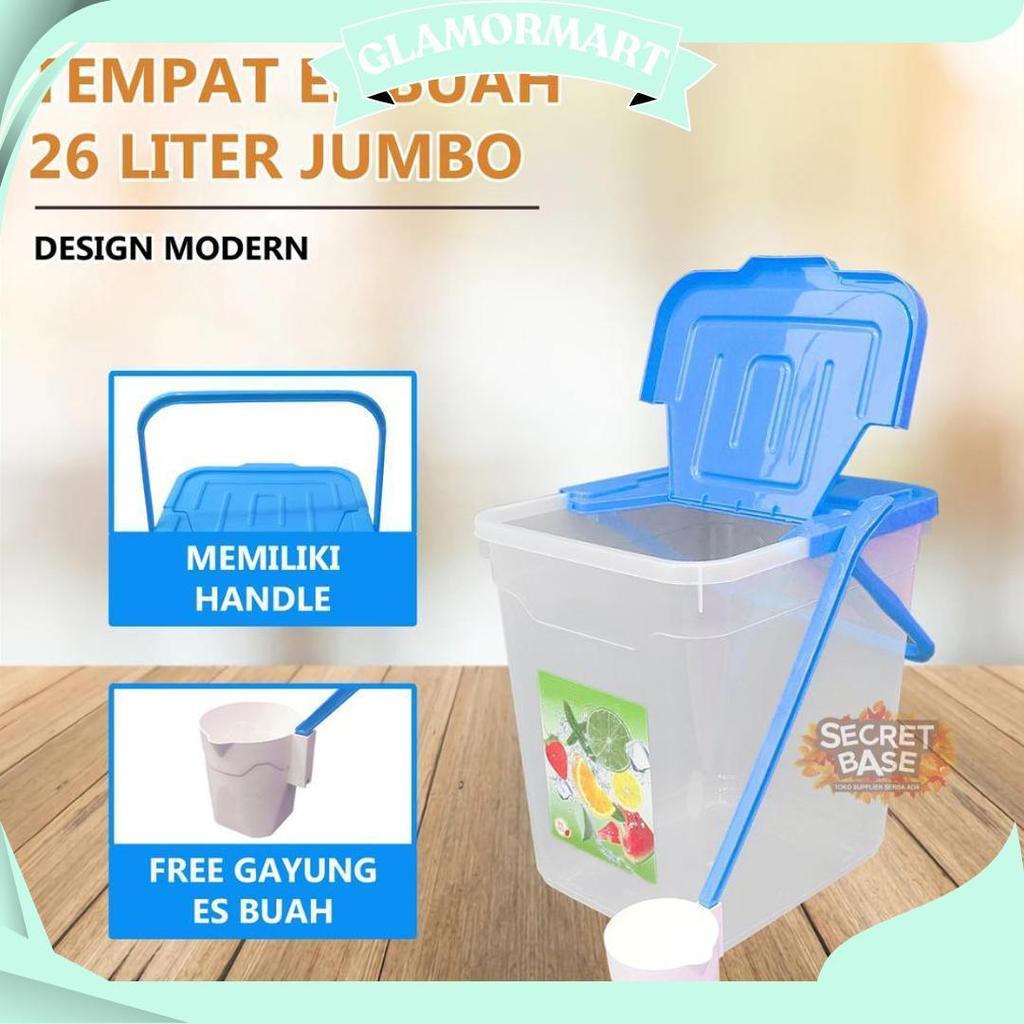 Toples Es Buah - Bonus Gayung / Tempat Es Buah Besar/ Aquarium Es Buah Cod