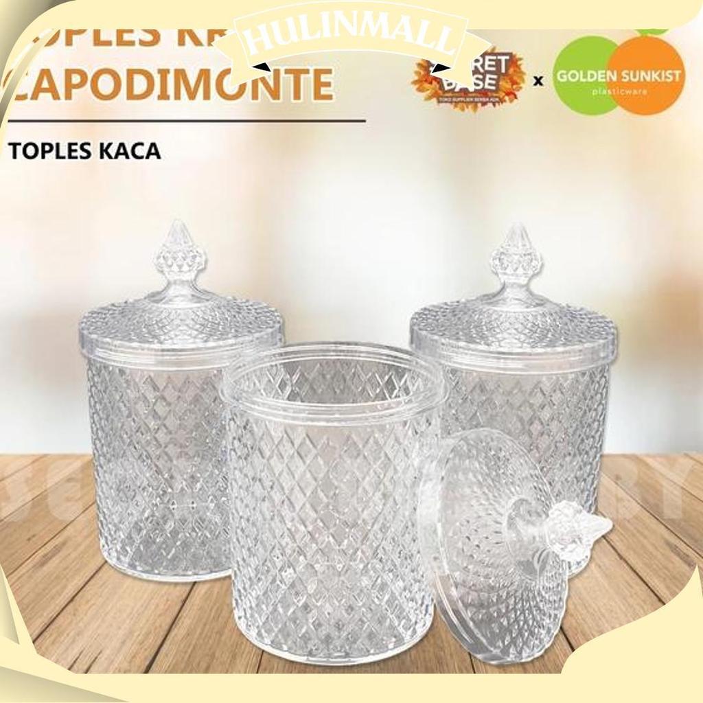 (Isi 6Pcs) Toples Kristal - Toples Lebaran Kue / Toples Plastik Bening Promo
