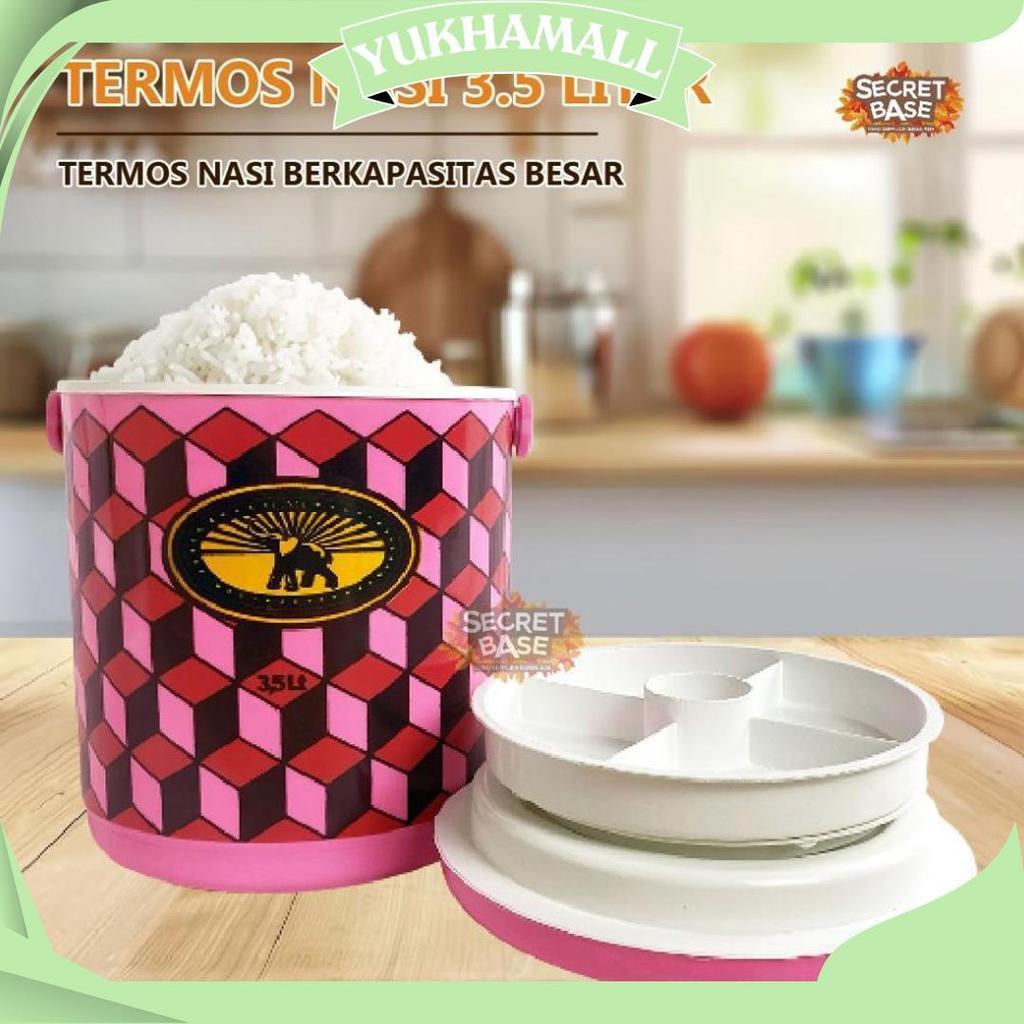 Termos Nasi 3,5 Liter - Termos Es Batu Tahan Lama / Rice Bucket / Tempat Nasi 3,5L Promo 10.10