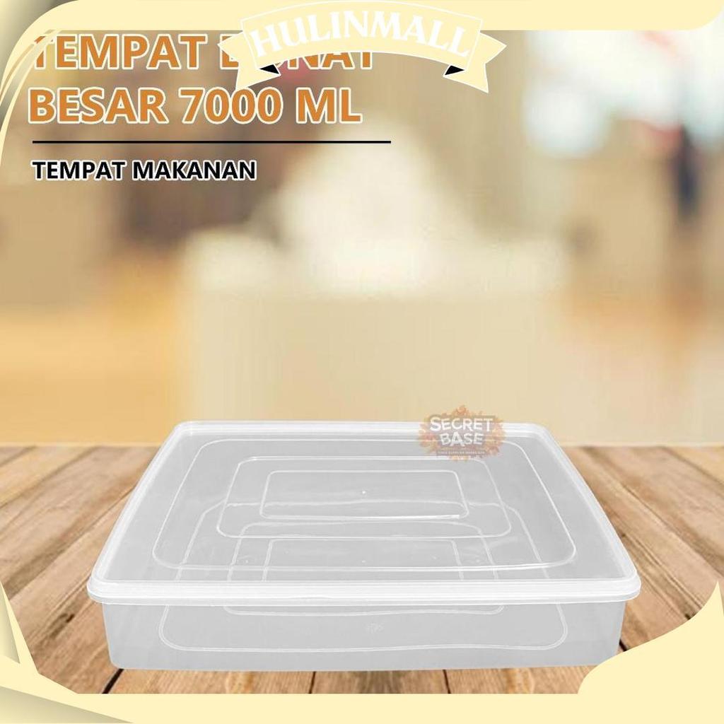 Tempat Donat Besar - Wadah Makanan Serbaguna 7000Ml / Kotak Plastik Rapat Promo 10.10