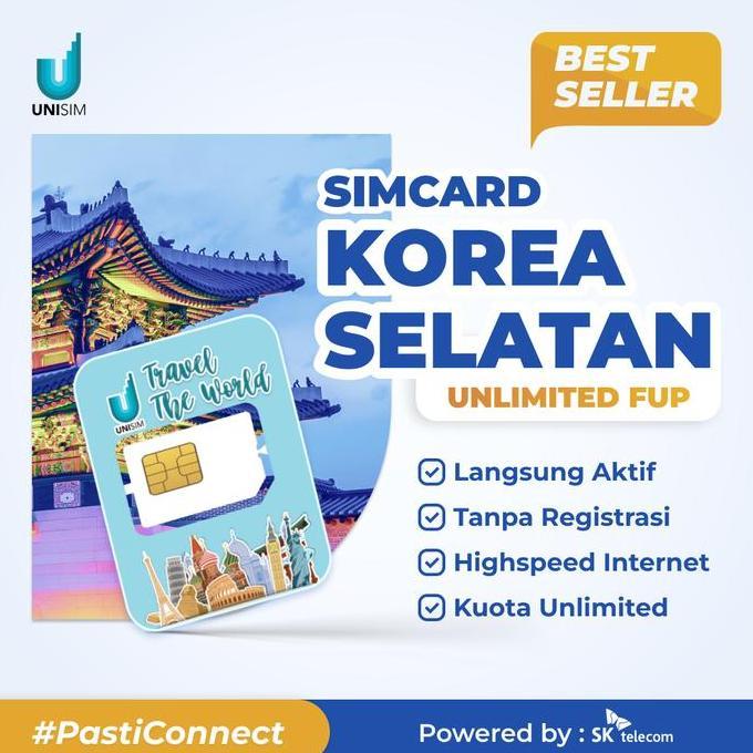 DT65 >> UniSim Simcard KOREA Unlimited with FUP & True Unlimited || Sim card Korea Langsung Aktif ta