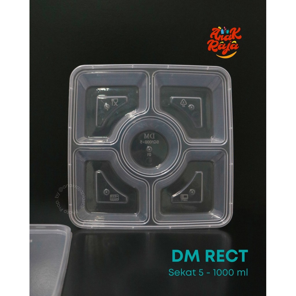 Thinwall Sekat 5 1000ml Thinwall Bento DM 1000ml 25pcs