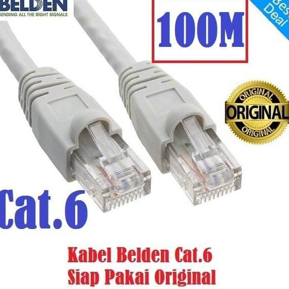 Kabel LAN UTP Belden Cat 6 100M - Cat6 Belden Original Siap Pakai