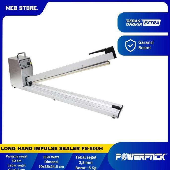 CORVUS Long Hand Impulse Sealer Makanan FS-500H Mesin Alat Press Plastik 50cm Alat Segel Plastik 50c
