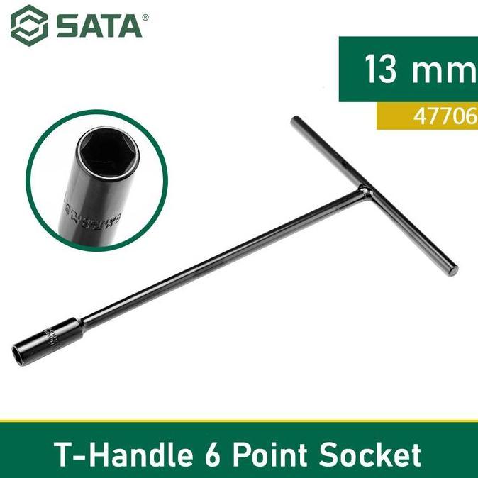 Kunci T 6PT Socket 13 mm T-Handle 47706 SATA TOOLS