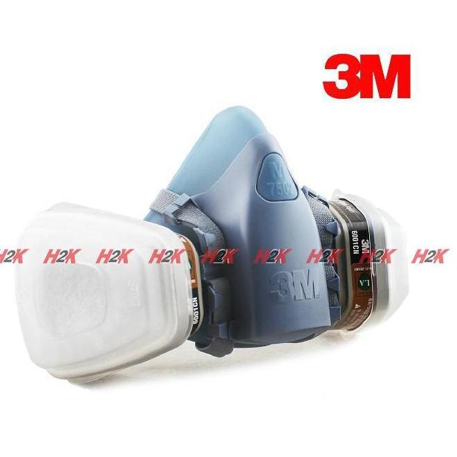 Masker Dual Respirator 7502 3M Set