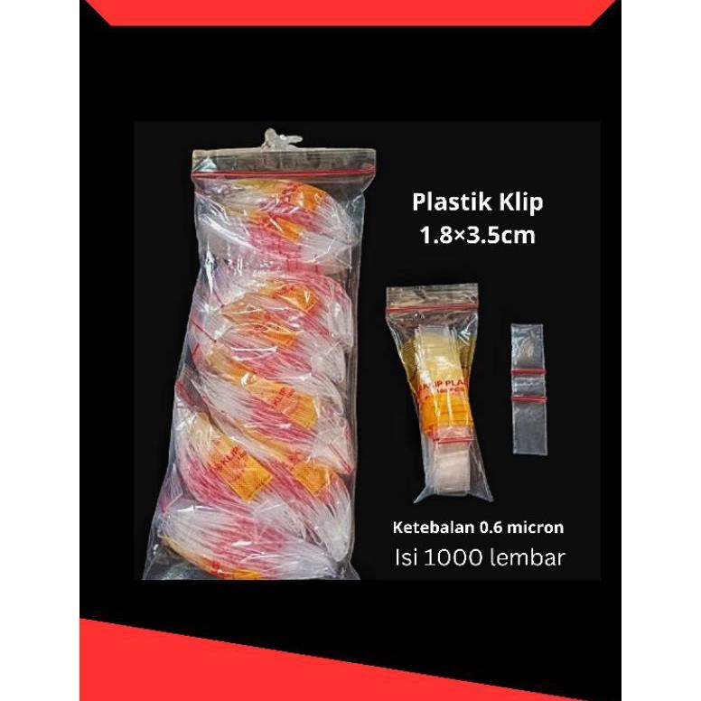 (Cod) Plastik Klip 1.83.5Cm Tebal/Plastik Klip Kecil Murah(Isi 1000Lembar)