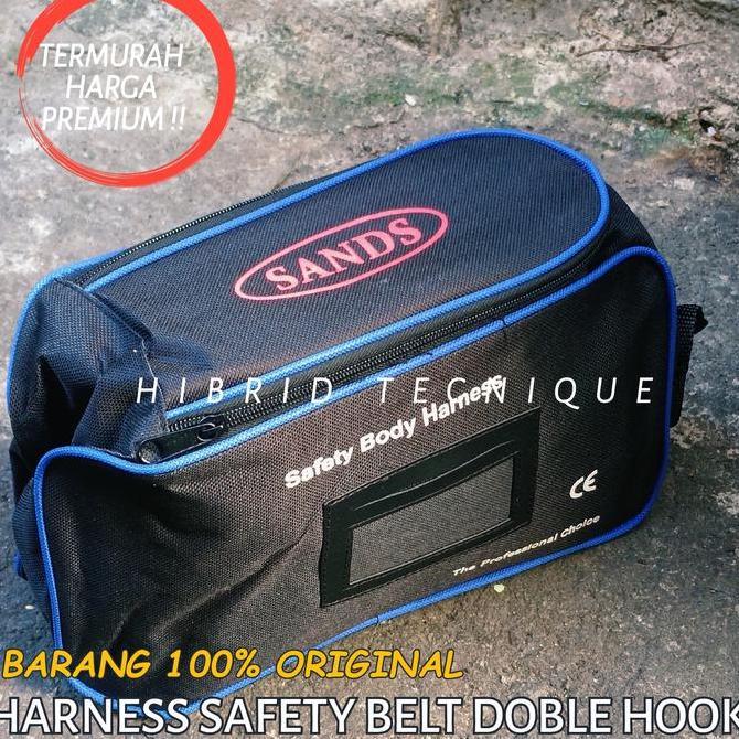 Full Body Harness Safety Belt Dobel Hook / Harness Keselamatan Safety Gear Asli
