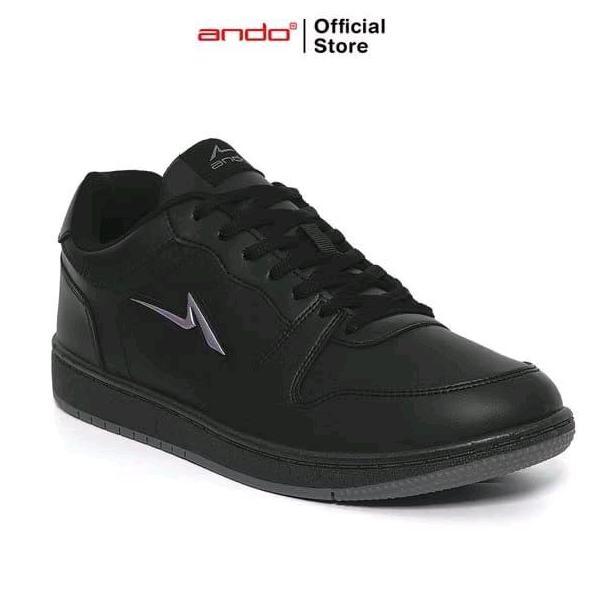 Ando Sepatu Sneakers Tricks Alpha Pria Dewasa - 39-43 Black Snekers Casual