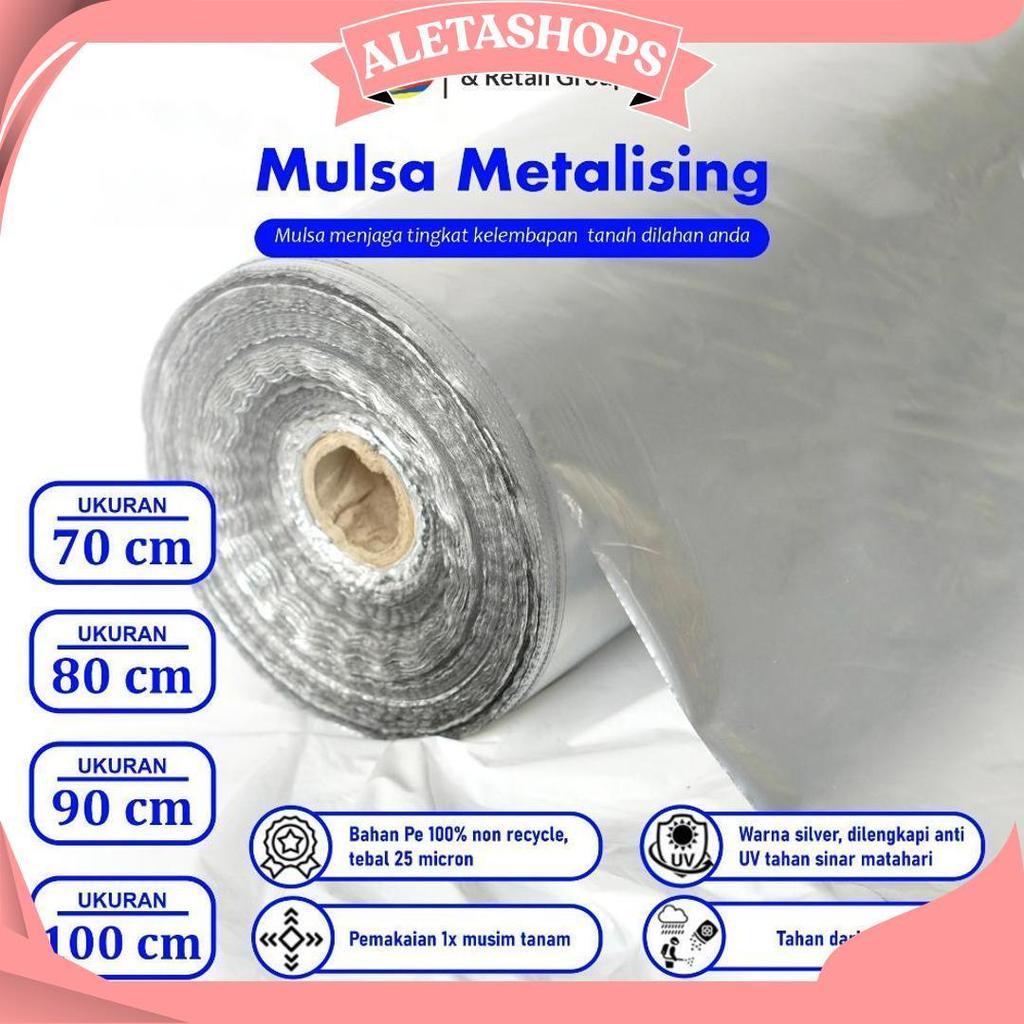 Plastik Mulsa Perak 1 Roll 8 Kg Mulsa Grenjeng Lebar 80 Cm Cod