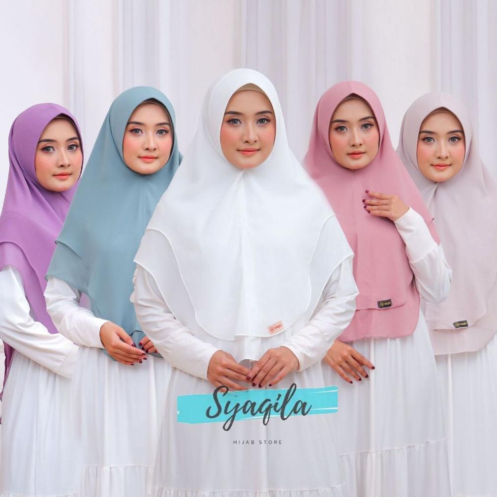 Hijab khimar instan oval mini 2 layer baby doll
