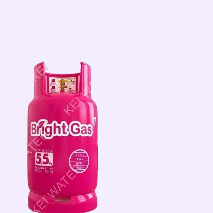 TABUNG GAS ELPIJI LPG 5,5KG - 5.5KG- 5KG PINK BRIGHT GAS(TABUNG + ISI)