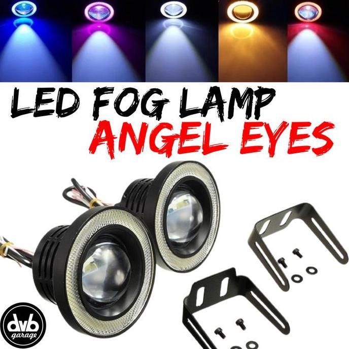 KIATO (2 PCS) LED ANGEL EYES FOGLAMP 3,5 INCH 89MM FOG LAMP UNIVERSAL