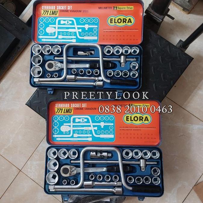 BROOK Kunci Shock Set 26 Pcs DR 1/2" 6 PT Elora Germany Kunci Sok socket