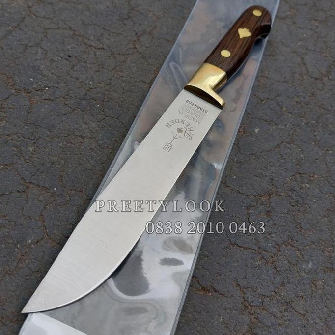 KAHONO Pisau Cap Garpu 7 Inch Original Solingen Germany 8159R Bilah 18 Cm Kayu Stainless