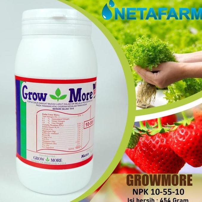 PUPUK NPK 10-55-10 GROWMORE 454 GRAM