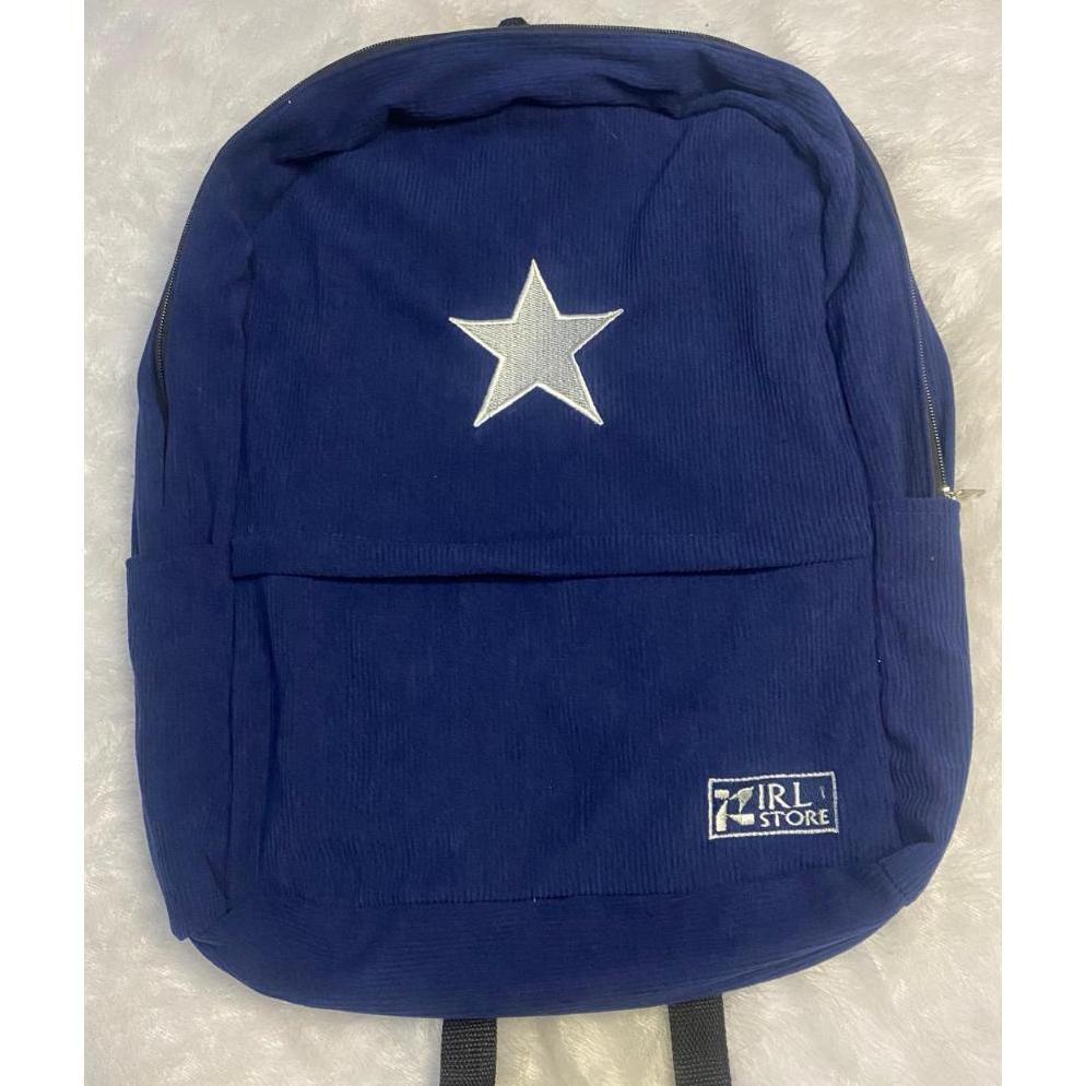 TAS RANSEL SEKOLAH STAR CORDUROY BACKPACK CORDUROY PRIA WANITA || TAS LAPTOP CORDUROY