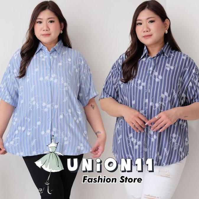 Union11 - Memeja Wanita Jumbo Ld 130 Muat Sampai Bb 90 Kg / Atasan Cewe Casual Big Size Lengan Pende