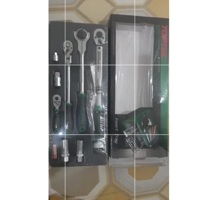 TOPTUL GCAT 0803 torque wrench, adaptor & ratchet handle set