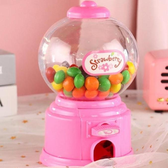 Premium Mainan Candy Machine Dispenser Mesin / Mainan Anak Capsule Machine Mesin / Mini Gumball Mach