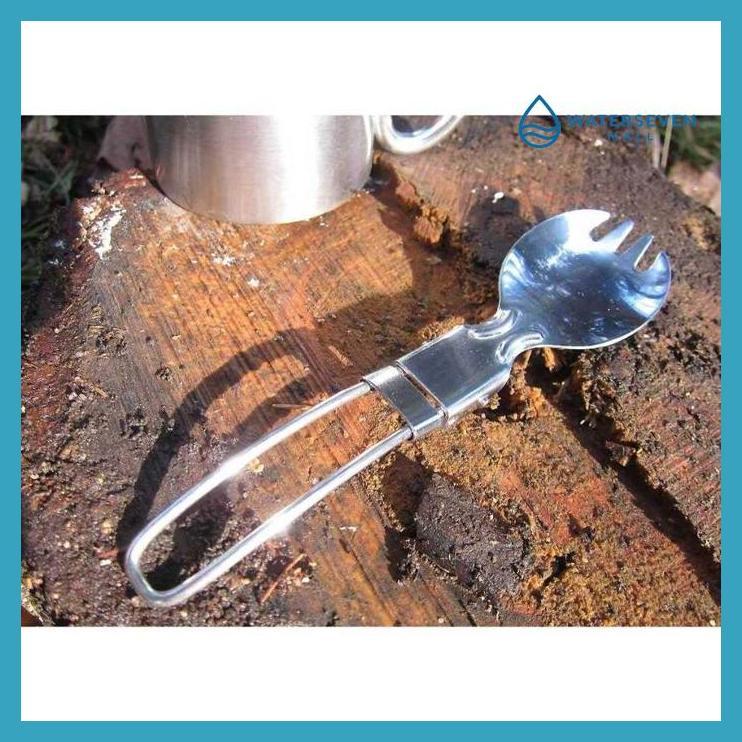 ( ORIGINAL  ) SPORT FOLDABLE SPOON FORK SENDOK GARPU LIPAT STAINLESS STEEL - SVGF2 PRIVASI AMAN