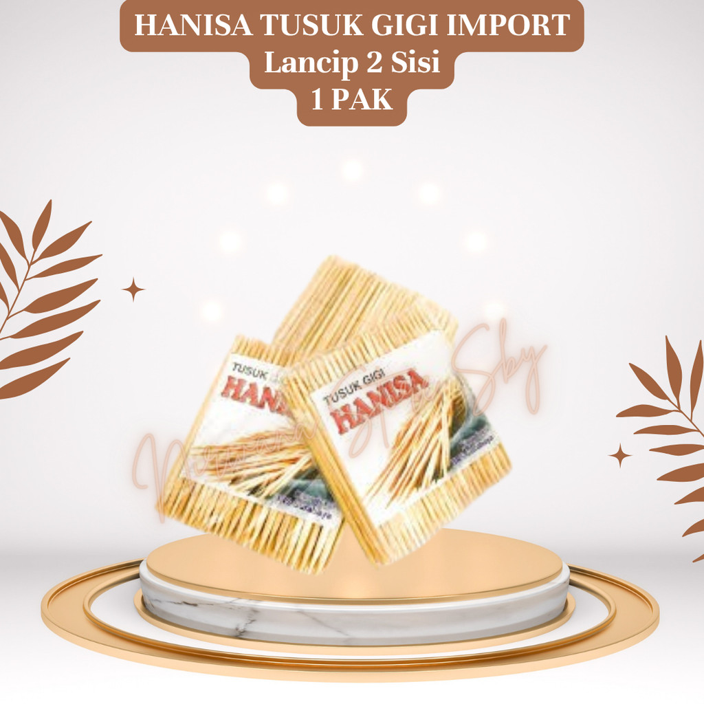 (23 Gram) HANISA TUSUK GIGI BAMBU LANCIP 2 SISI