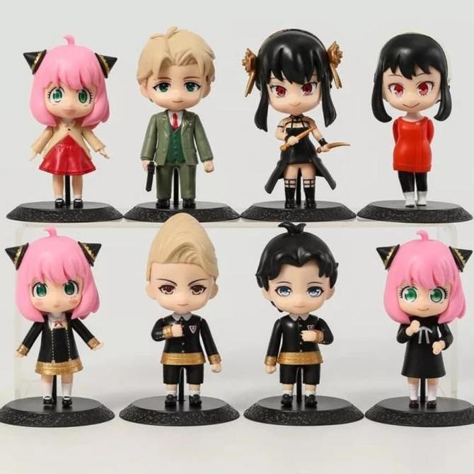 Figure Spy X Family Anya Load Yod Forger Set Miniatur Topper Hiasan