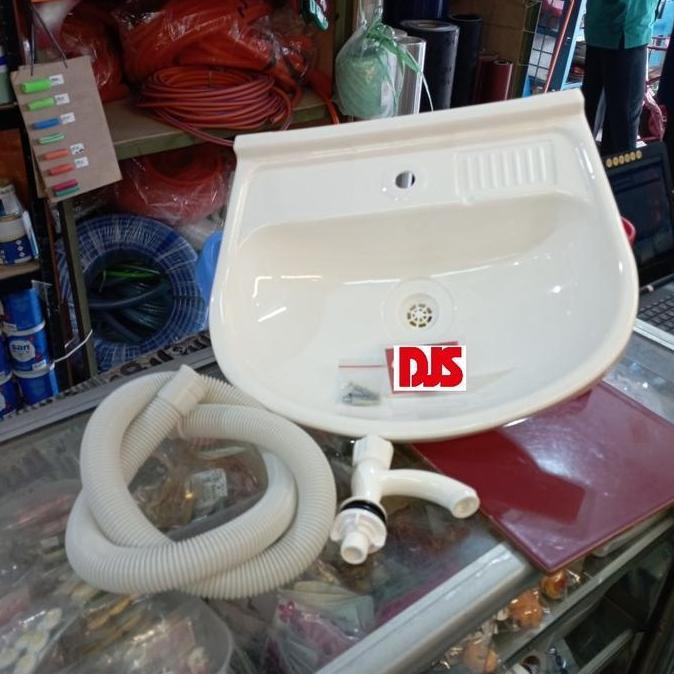 wastafel cuci tangan plastik set portable DS