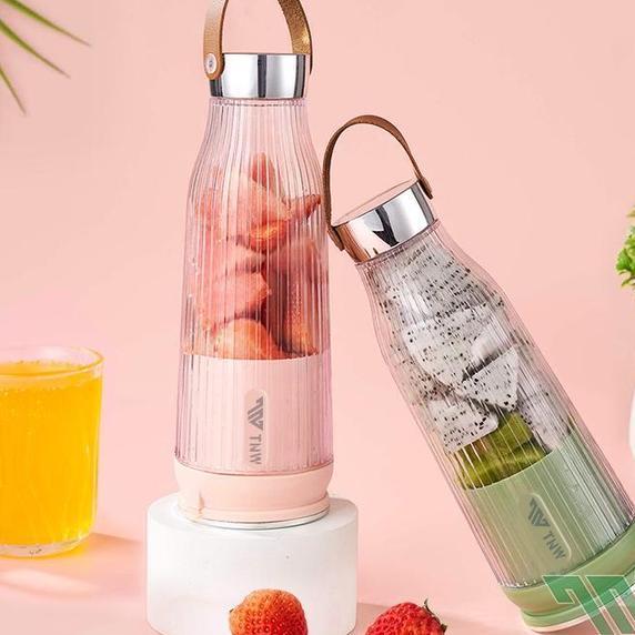 Tnw Kj6 Blender Mini R Portable 6 Botol Blender Kapsul Blender Jus Buah Milkshake Rechargeable 2400M