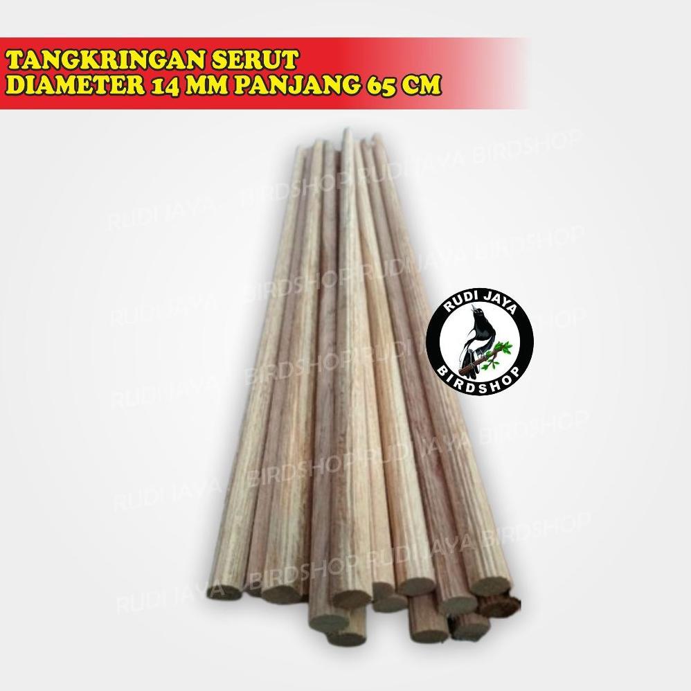 Lnb-1217 Fb-4 Tangkringan Serut Kayu Jati Diameter 14 Mm 1 Pcs 1 Biji Untuk Tangkringan Sangkar Buru