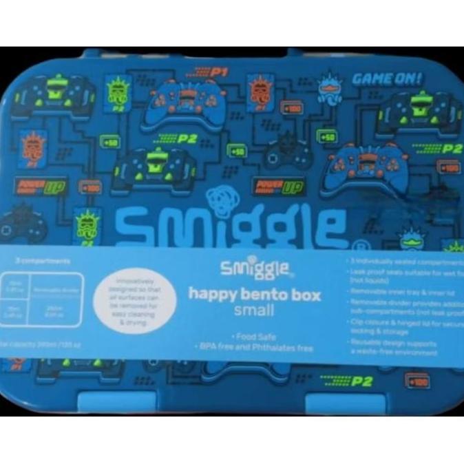 smiggle game on bento box, Bento box Smiggle - Kotak Makan - Lunch Box