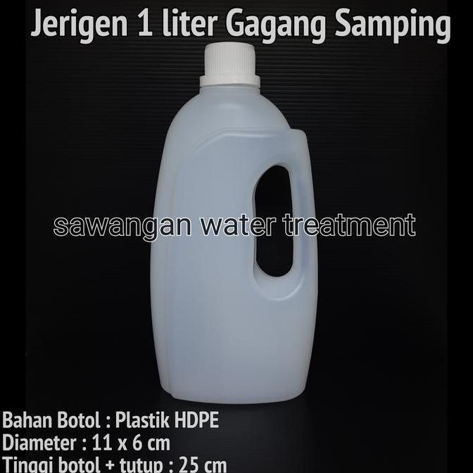 Jerigen 1 Liter Gagang Samping Tutup Bersegel Gojek Grab Only @3488 Isi 60 Pcs Kualitas Terbaik Harg