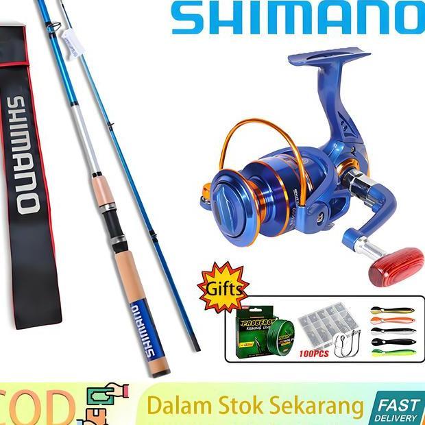 Shimano Set Pancing 1.8M3.0M Joran Pancing 17 Reel Pancing Senar Pancing Umpan Combo Pancingan Set L