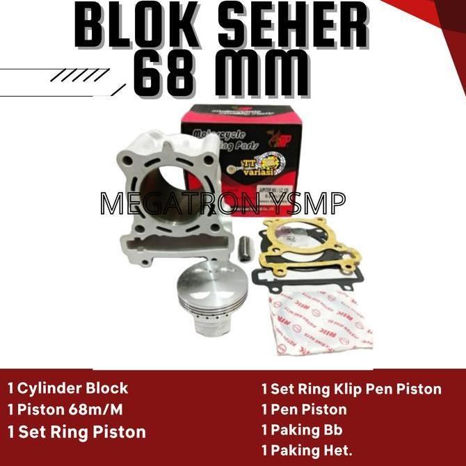 YSMP CERAMIC CYLINDER KIT /BLOK SEHER68MM KR150 NINJA ORIGINAL DAN TERPERCAYA