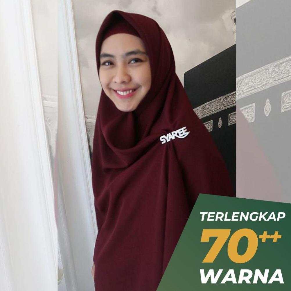 Alifa 150 | Jilbab Segi Empat Syari Jumbo Tebal Polos Wolfis Syaree Fashion Oki Setiana Dewi 150x150