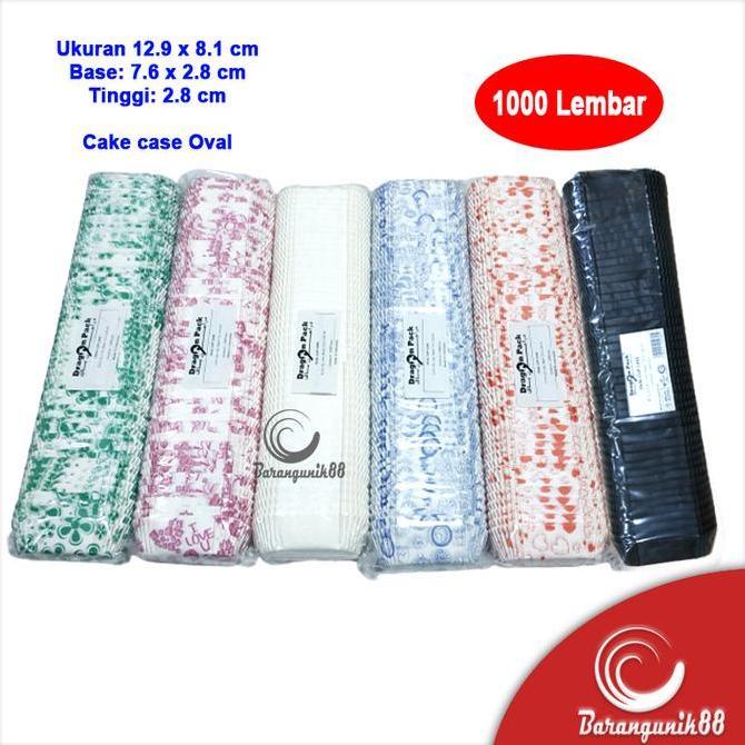 Kertas Bolu Kukus Oval 129mm 1000 Lembar Risol Cake Case Cup Cake